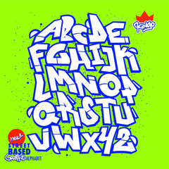 Urban art graffiti style, lettering, font elements and more
