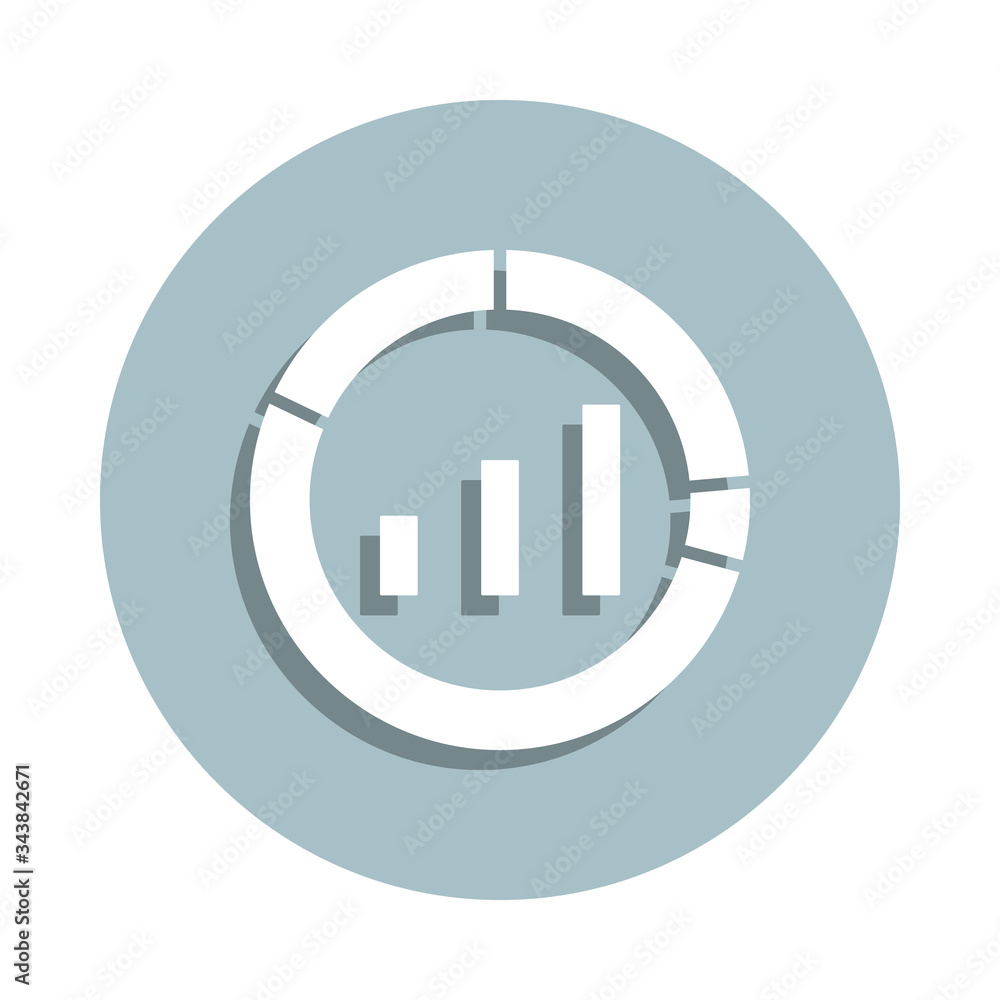 Poster market analysis badge icon. simple glyph, flat vector of seo and development icons for ui and ux, we