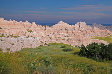 View of the Badlands National Park (South Dakota)