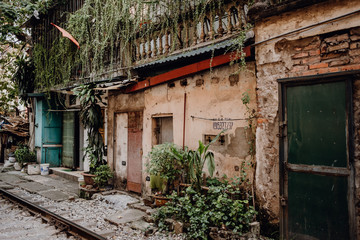 Fototapeta na wymiar Train Street Hanoi