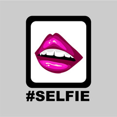 selfie signs print embroidery graphic design vector art