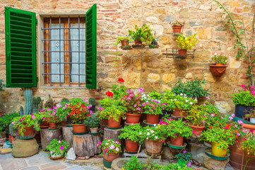 a colorful glimpse of Montefioralle, a Chianti village