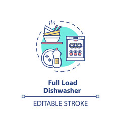 Fototapeta premium Full load dishwasher concept icon