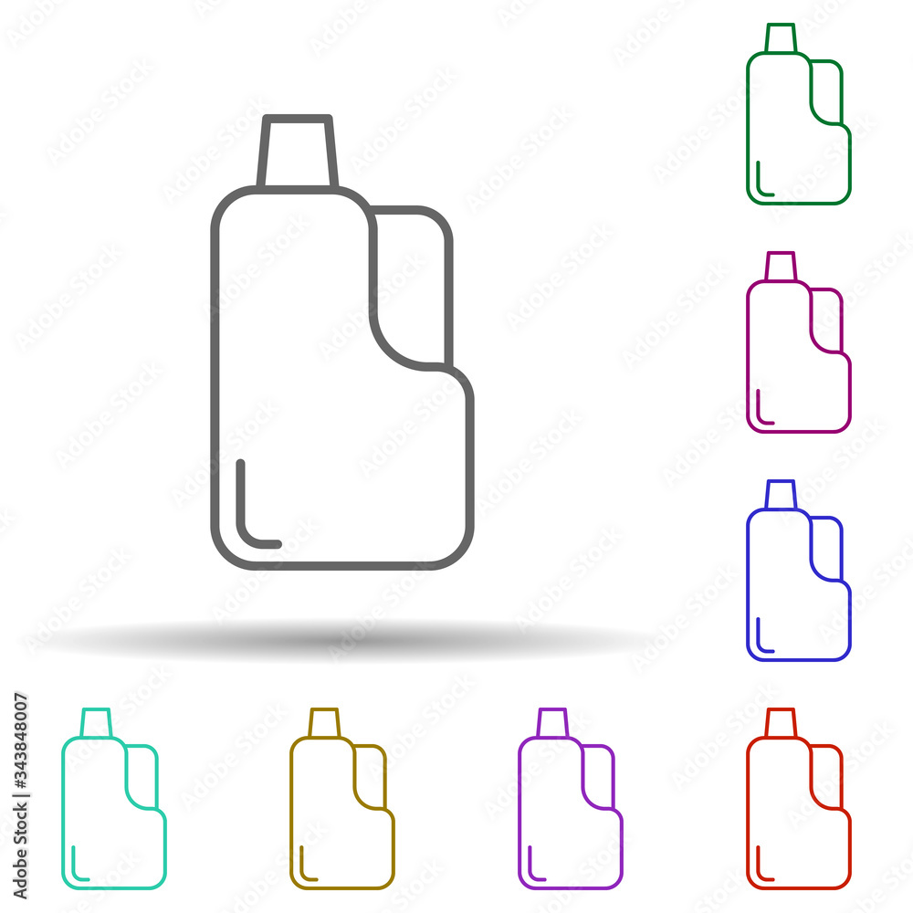 Poster detergent multi color icon. simple thin line, outline vector of cleaning icons for ui and ux, websit