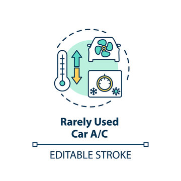 Rarely Used Car Air Con Concept Icon