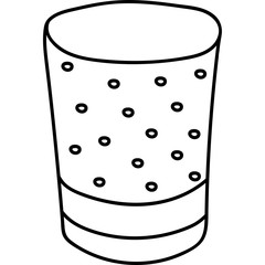 Glass of water hand drawn outline doodle icon. Vector sketch illustration of glass for print, web, mobile and infographics isolated on white background