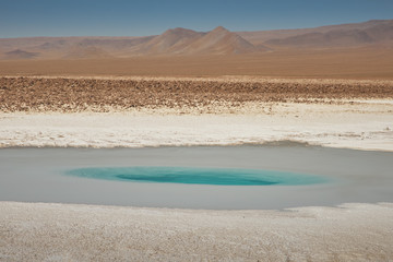 Road to the Hidden Lagoons of Baltinache. San Pedro de Atacama, Antofagasta - Chile. Desert. Andes Range & Route B241..