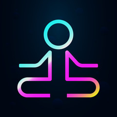 Yoga sign nolan icon. Simple thin line, outline vector of health icons for ui and ux, website or mobile application