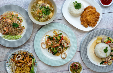Thai Food Mixed Dishes Wide Selection