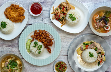 Thai Food Mixed Dishes Wide Selection