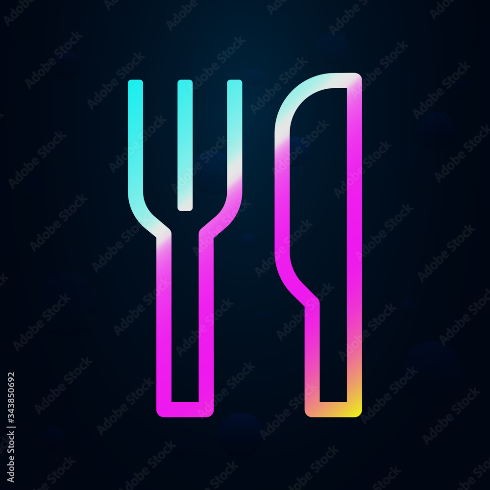 Poster eating sign nolan icon. simple thin line, outline vector of health icons for ui and ux, website or m
