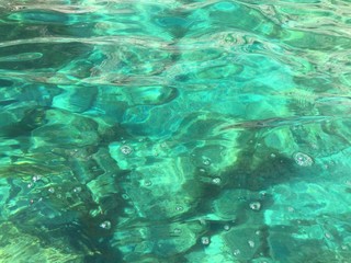 water surface with bubbles