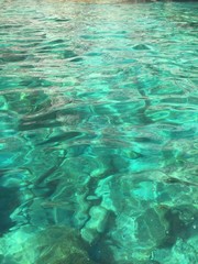 blue water in the sea.