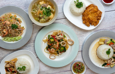 Thai Food Mixed Dishes Wide Selection