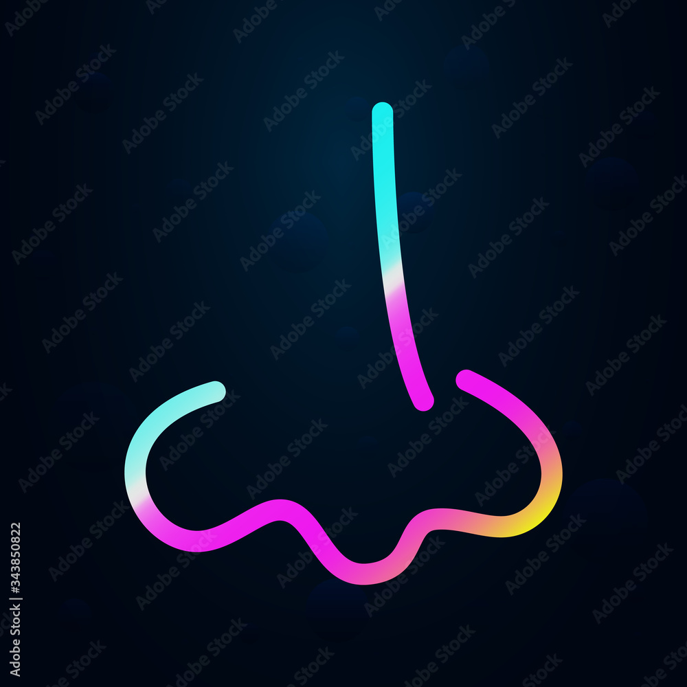 Poster human nose nolan icon. simple thin line, outline vector of health icons for ui and ux, website or mo