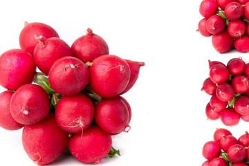 fresh radish isolated on white background