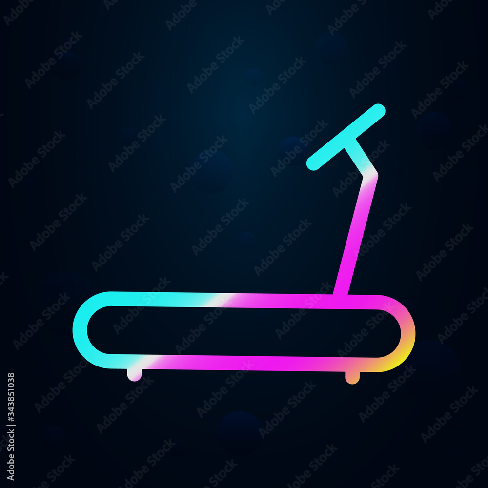 Poster treadmill nolan icon. simple thin line, outline vector of health icons for ui and ux, website or mob
