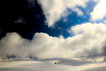 white clouds in the sky