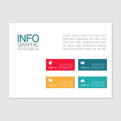 Vector iInfographic template for business, presentations, web design, 4 options.