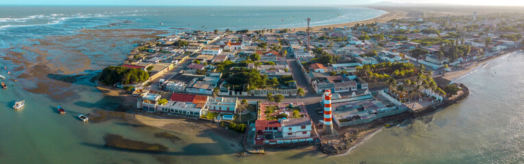 Obraz premium Vista panorámica del pueblo de Adicora, ubicado en el Estado Falcón, Venezuela