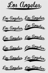 California Los Angeles print embroidery graphic design vector art