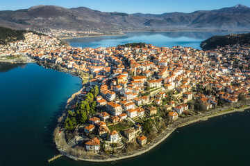 Aerial view of Kastoria in Western Macedonia, Greece - Powered by Adobe