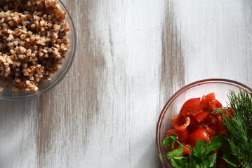 buckwheat and vegetables
