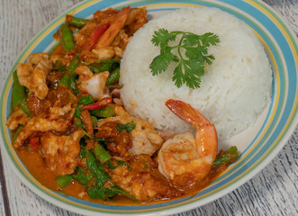 Thai Food Mixed Dishes Wide Selection