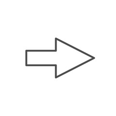 Arrow line icon and pointer sign