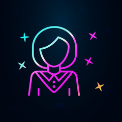 Woman avatar nolan icon. Simple thin line, outline vector of avatar icons for ui and ux, website or mobile application