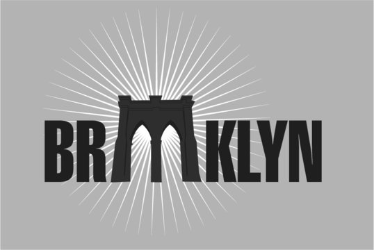 Brooklyn Print And Embroidery Graphic Design Vector Art