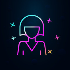 Woman avatar young nolan icon. Simple thin line, outline vector of avatar icons for ui and ux, website or mobile application