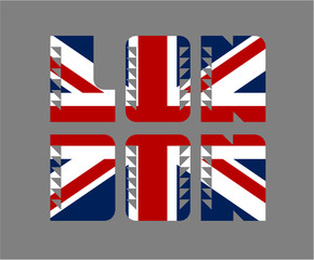 Fototapeta na wymiar British flag London graphic design vector art