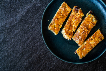 Scandinavian Dessert Swedish Tosca Cake Slices / Toscakaka.