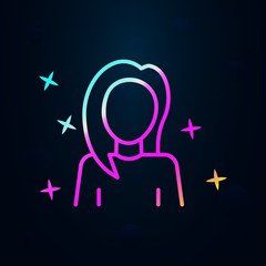 Woman young avatar nolan icon. Simple thin line, outline vector of avatar icons for ui and ux, website or mobile application