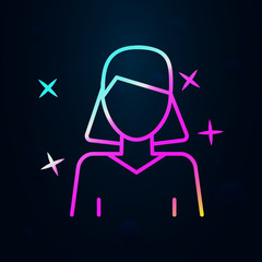 Woman young avatar nolan icon. Simple thin line, outline vector of avatar icons for ui and ux, website or mobile application