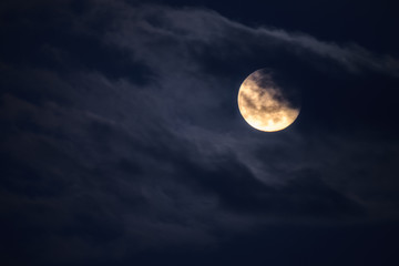Naklejka na ściany i meble Full moon in the Clouds at Laconi