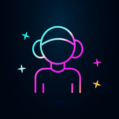 Girl child avatar nolan icon. Simple thin line, outline vector of avatar icons for ui and ux, website or mobile application