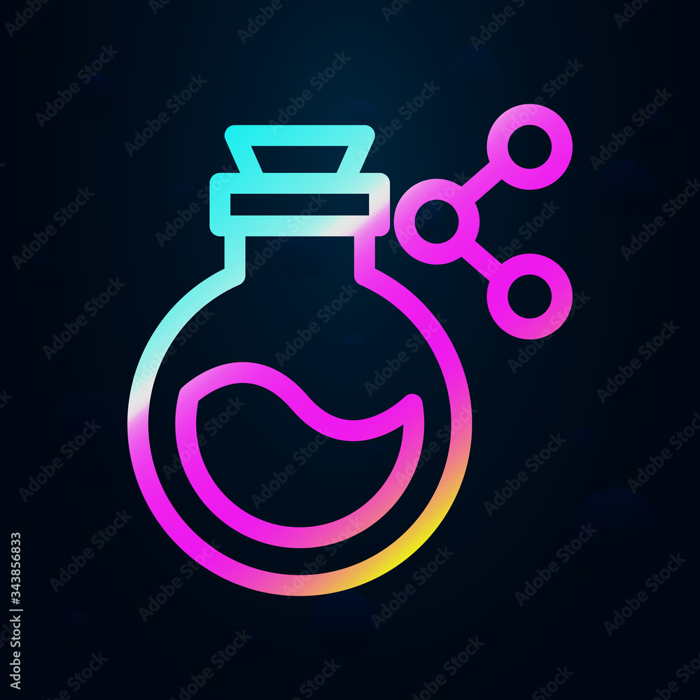Aufkleber flask, chemistry, laboratory nolan icon. simple thin line, outline vector of bioengineering icons fo