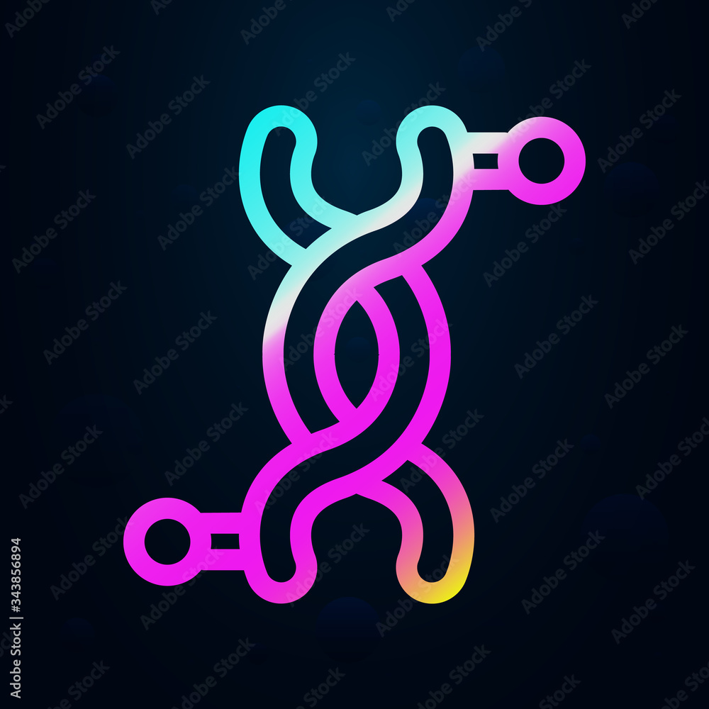 Poster genetics, dna structure nolan icon. simple thin line, outline vector of bioengineering icons for ui 