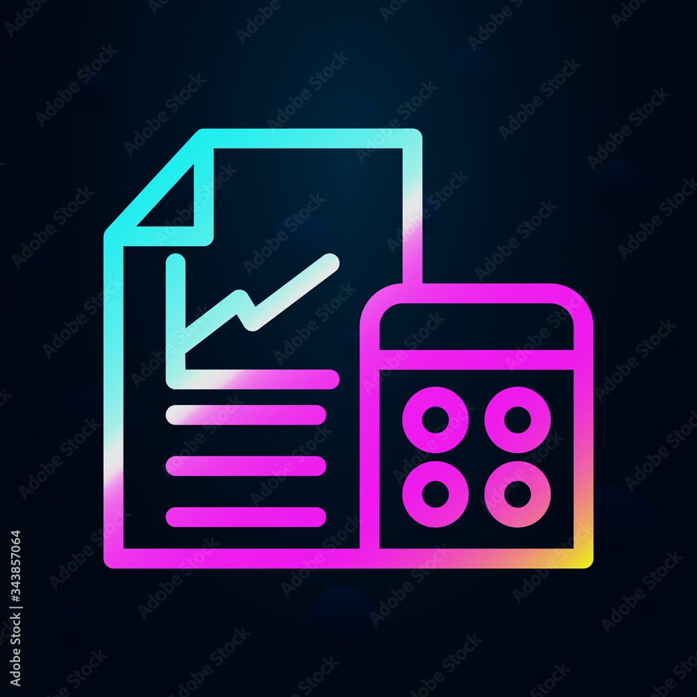 Poster math, calculator nolan icon. simple thin line, outline vector of bioengineering icons for ui and ux,