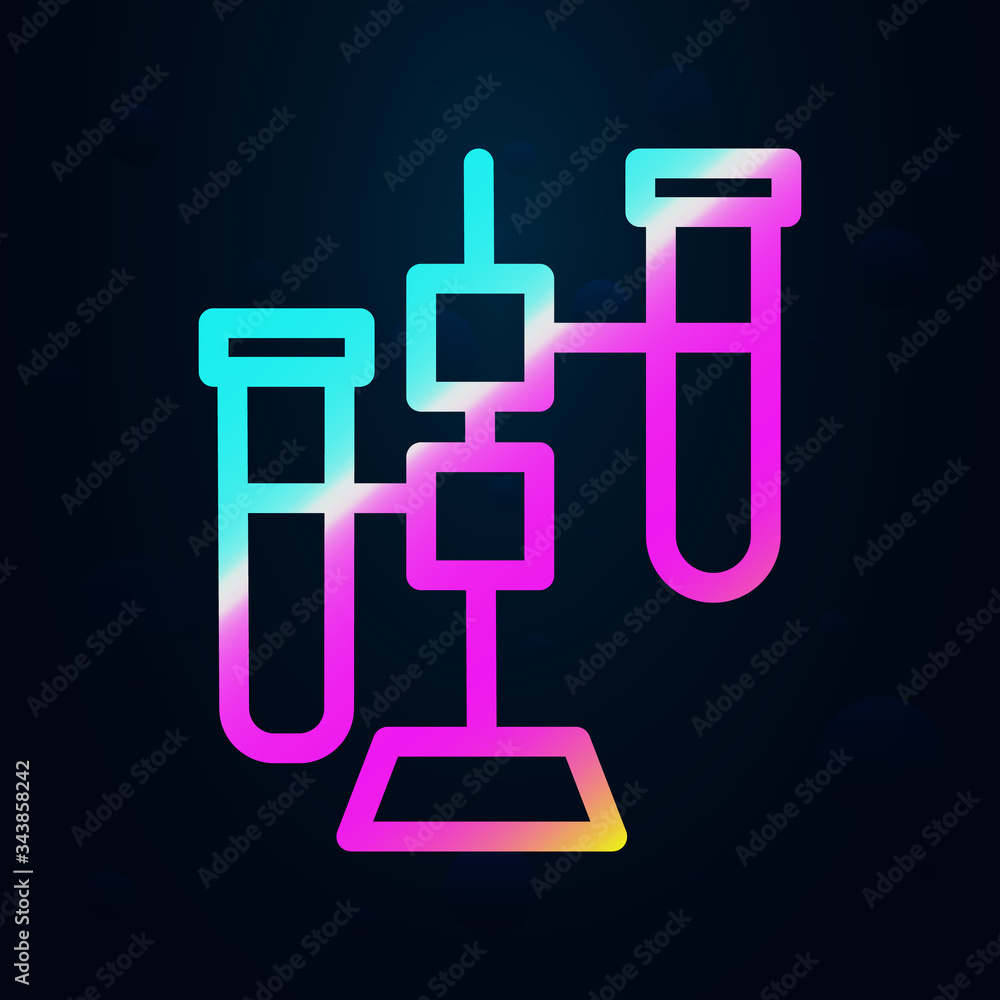 Poster test tube, flask nolan icon. simple thin line, outline vector of bioengineering icons for ui and ux,