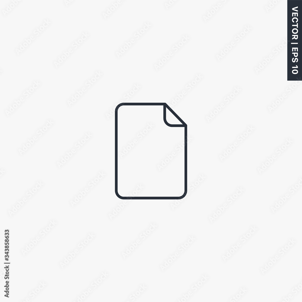 Aufkleber file, linear style sign for mobile concept and web design