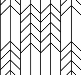 Seamless pattern background with zigzag lines, white background.