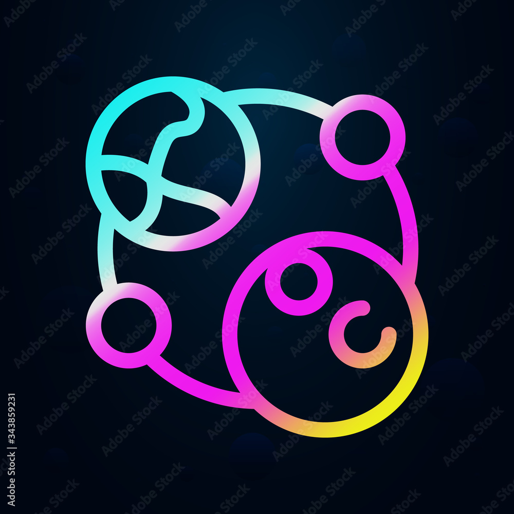 Poster astronomy, orbit, planet nolan icon. simple thin line, outline vector of bioengineering icons for ui