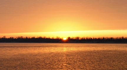 Fototapeta premium sunset over the field