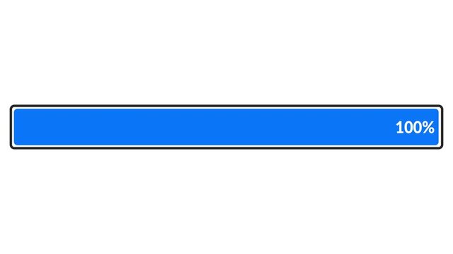 4K Loading Bar Percentage Animation Loading Progress Bar, Upload / Download Graphic Element