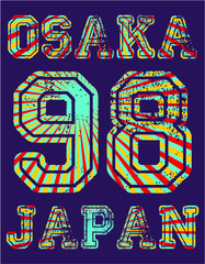 Japan Tokyo print embroidery graphic design vector art