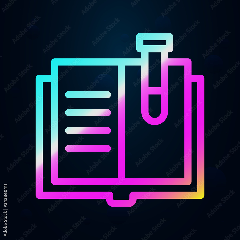 Aufkleber book, flask nolan icon. simple thin line, outline vector of bioengineering icons for ui and ux, webs