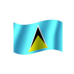 Saint Lucia  flag. Simple vector Saint Lucia flag